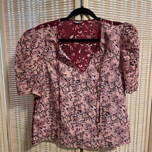 St Roche short sleeve blouse Size 8 NWT